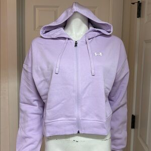 Under Armour Athletic/Athleisure Crop Zip Sweatshirt Jacket, NWT